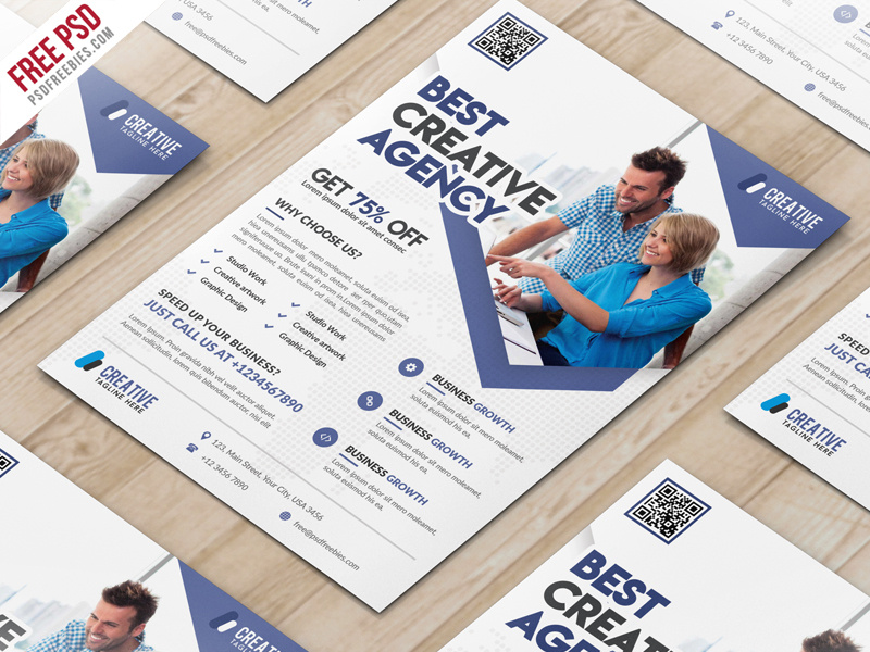 Freebie : Business Marketing Flyer Free PSD Template by ...