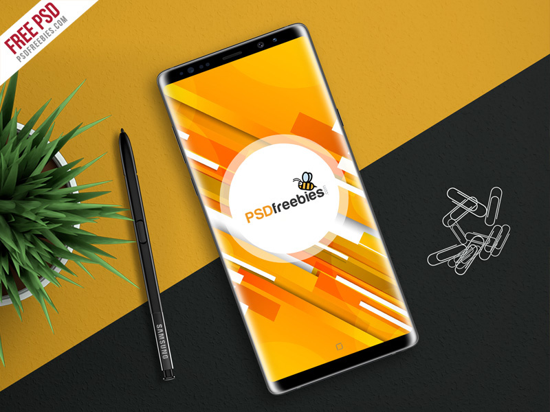 Freebie : Galaxy Note 8 Mockup Free PSD smartphone mockup galaxy note samsung note 8 note8 mockup mockup freebie psd free psd mockup psd