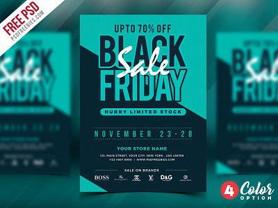 Black Friday Sale Advertising Flyer Template