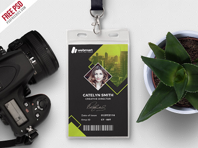 Creative Office ID Card Free PSD design employee id free psd free template freebie id card identity card office id office id card photo id card psd psd template