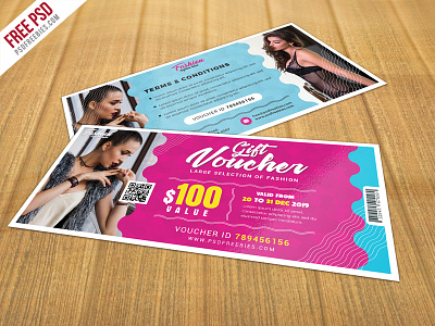 Gift Voucher Template Free PSD coupon design discount voucher free psd free template freebie gift card gift voucher psd sale voucher spa voucher design