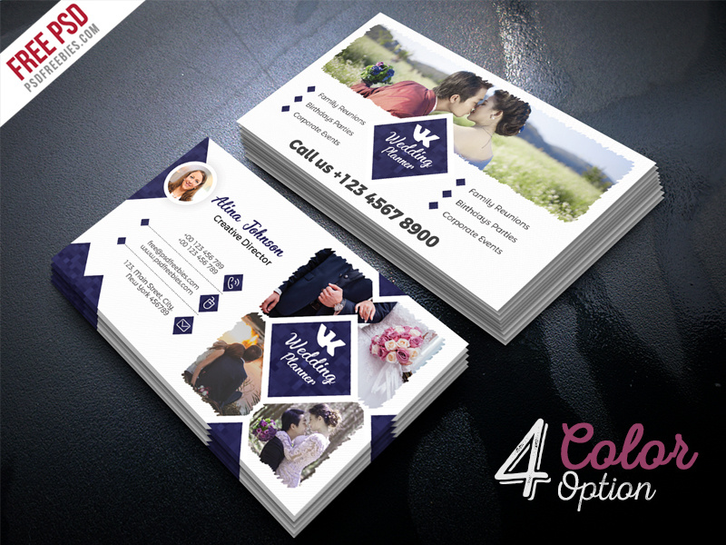 Download Event Planner Business Card Free PSD by PSD Freebies on ...