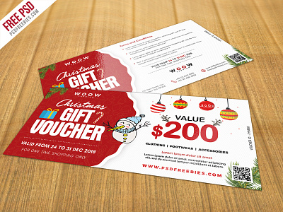 Holiday Season Sale Gift Voucher PSD coupon discount voucher free psd free template freebie gift card gift voucher holiday season psd sale voucher season sale voucher design