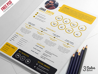 Creative Resume CV PSD Bundle creative creative cv curriculum vitae cv designer free psd freebies job cv photoshop psd resume resume template