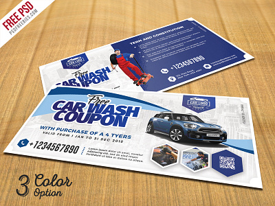 Car Wash Coupon Template Psd Set By Psd Freebies On Dribbble