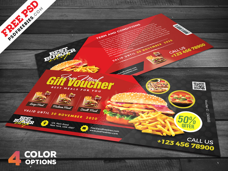 restaurant free meal voucher psd set by psd freebies graphic design cv format