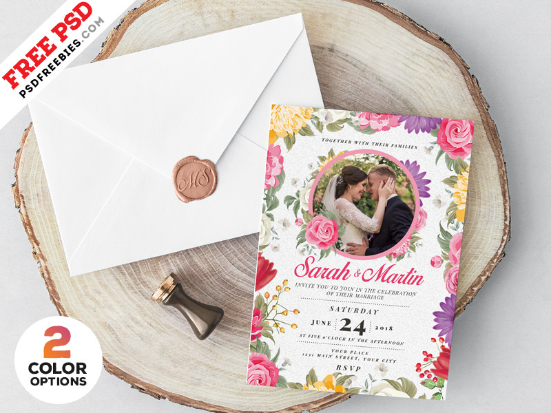 Wedding Invitation Card Design PSD by PSD Freebies