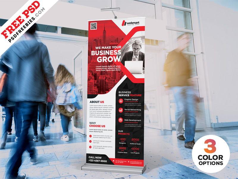 Corporate Roll up Banner Design PSD Bundle by PSD Freebies 