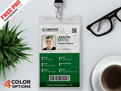 Free Office Identity Cards Design PSD Bundle design employee id free psd free template freebie id card identity card office id office id card photo id card psd psd template