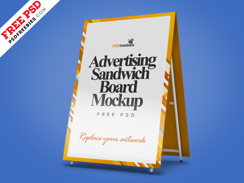 Download Advertising Sandwich Board Mockup PSD by PSD Freebies ...