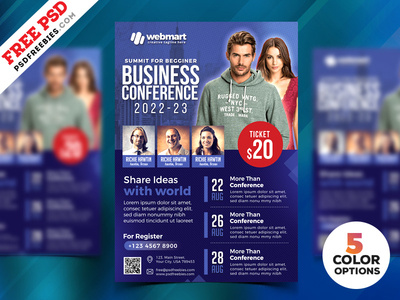 Business Conference Flyer Psd Templates