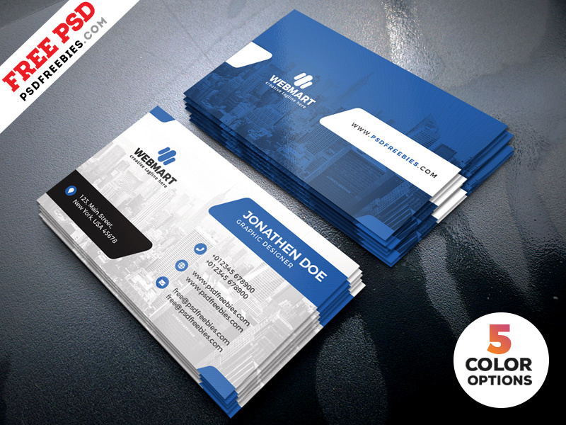 Clean Business Card Templates PSD by PSD Freebies on Dribbble