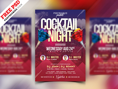 Cocktail Party Flyer Psd Template By Psd Freebies On Dribbble