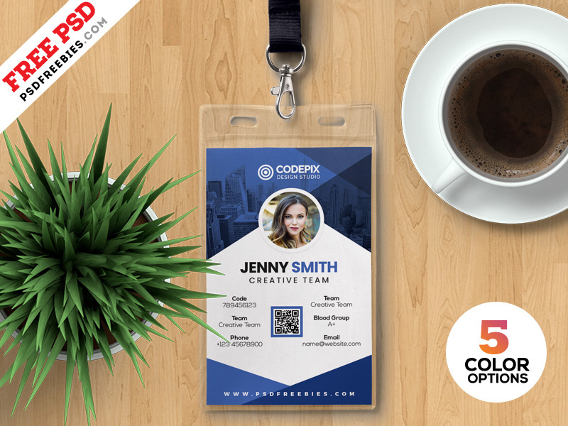 Photo identity card templates psd