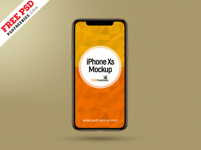 Download Apple iPhone Xs Mockup PSD by PSD Freebies on Dribbble