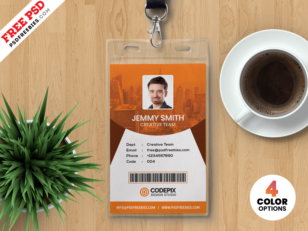 Vertical Identity Card Templates PSD by PSD Freebies on ...