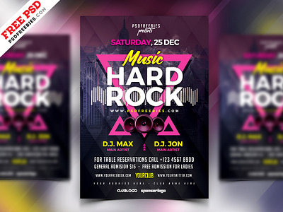 Rock Music Concert Flyer Template Psd By Psd Freebies On Dribbble