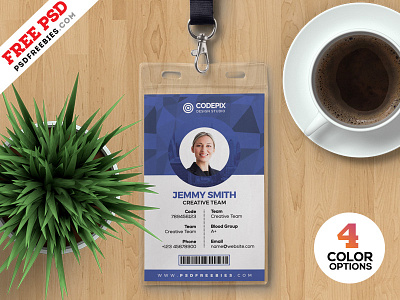 PSD Office Identity Card Templates corporate design download free free psd free template freebie id card identity card office id office id card photoshop print psd psd template template