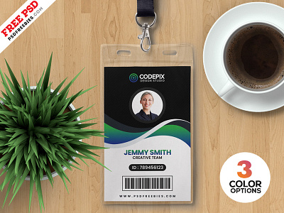 PSD Corporate Employee ID Card Design card design design download employee id free free psd free template freebie id card identity card photoshop print psd psd template template