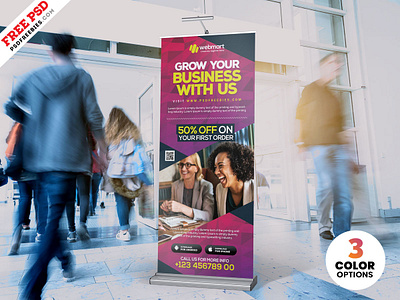 Business Promotion Roll Up Banner PSD creative design download free free psd free template freebie photoshop print psd psd template roll up roll up design rollup rollup banner template