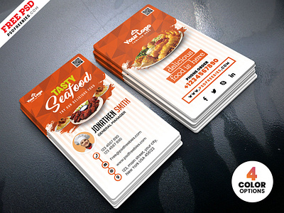 Fast Food Restaurant Business Card PSD business card business card psd design download free free psd free template freebie photoshop print psd psd template restaurant restaurant business card template