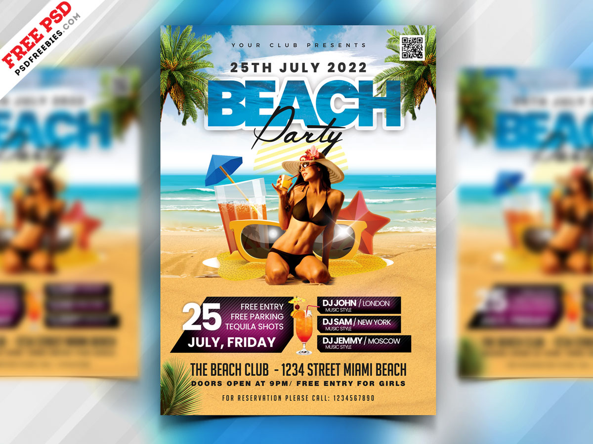 Summer Beach Party Flyer Psd By Psd Freebies On Dribbble