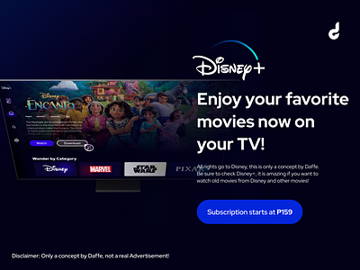 Disney+ UI Concept but an Advertisement