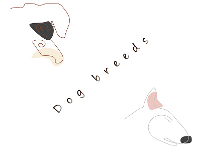 Dog breeds design dogs graphic design illustration lineart symbol vector