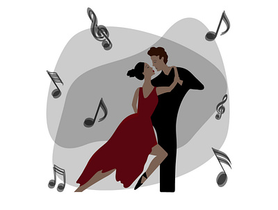 Tango dancing design graphic design illustration tango vector