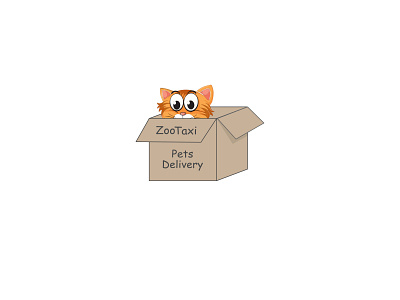 Animal transport icon box branding cat delivery graphic design icon logo pets symbol zootaxi