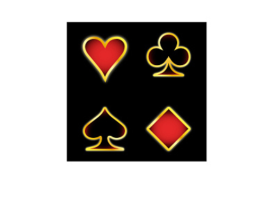 Symbols of bright playing cards