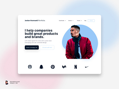 Daily UI 003 - Landing Page agency branding dailyui dailyuichallenge design freelance landingpage minimal ui web webdesign