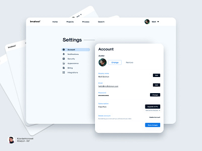 Daily UI 007 - Settings branding dailyui design logo minimal page settings ui uiux ux web webdesign