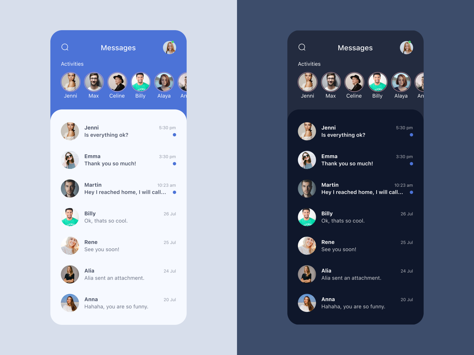 Daily UI #013 - Direct Messaging by Barsha Dahal on Dribbble