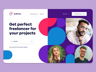 Landing Page - Freelancer Finding Website adobe xd design figma freelance find freelance website freelancing finder freelancing finder website ui uiux web design web ui website design