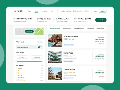 Hotel Booking Web Design - UI