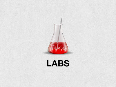 Laser Red Labs bubbles labs laser red letters logo red test tube texture