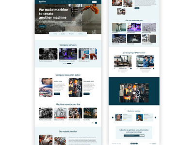 Machine making website app design graphic design illustration landing page ui uiux design