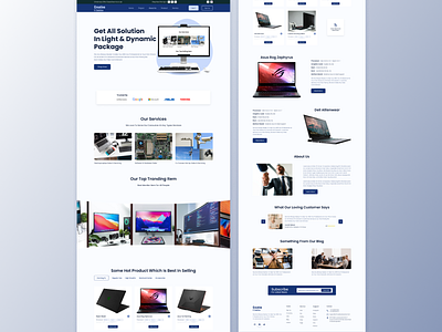 Computer landing page