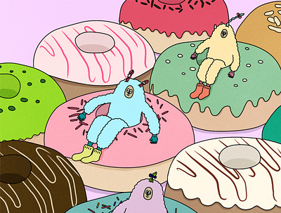 donut artwork characterdesign donut illustration sweet