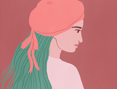 beret artwork characterdesign fashion girl illustration