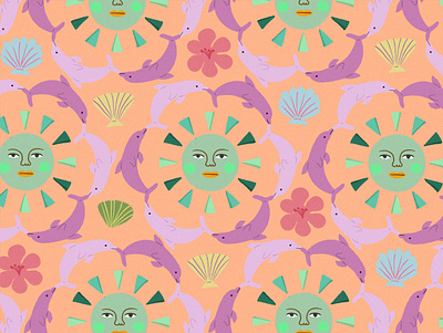 summer pattern artwork flowers illustration pattern patterndesign