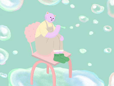 soap bubbles artwork characterdesign illustration