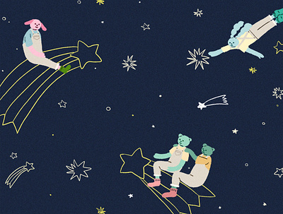 starry sky artwork characterdesign illustration