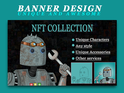 NFT Banner Design banner banner design branding design graphic design social media banner social media post web banner design