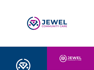 Jewel Community Care Logo Design branding design illustration logo modern logo typography vector