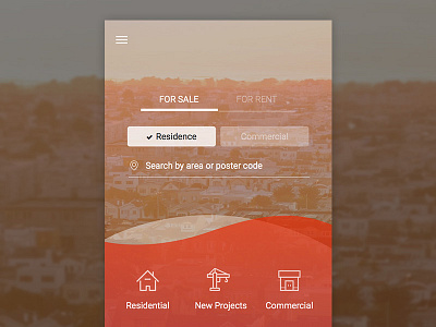 Landing page for property app