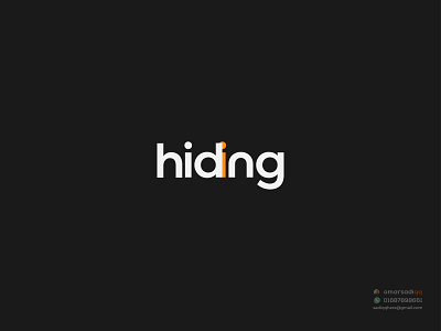 hiding design icon logo logo design milimalist