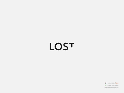 LOST design icon logo logo design milimalist word design word logo wordmark