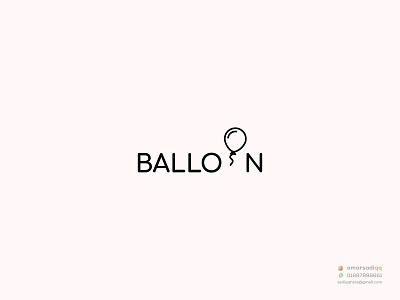 BALLOON creative logo design logo logo design milimalist minimal logo word design word logo